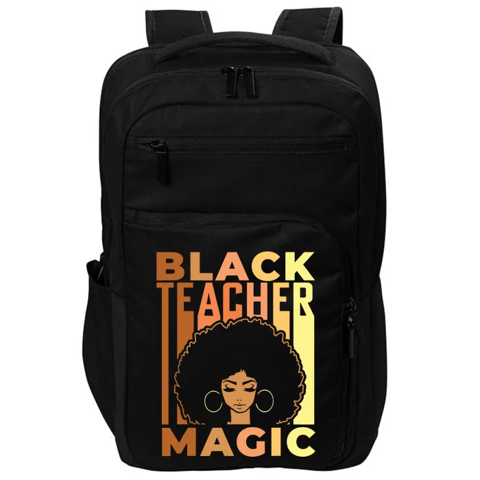 Black Teacher Magic Black History Month Melanin Impact Tech Backpack