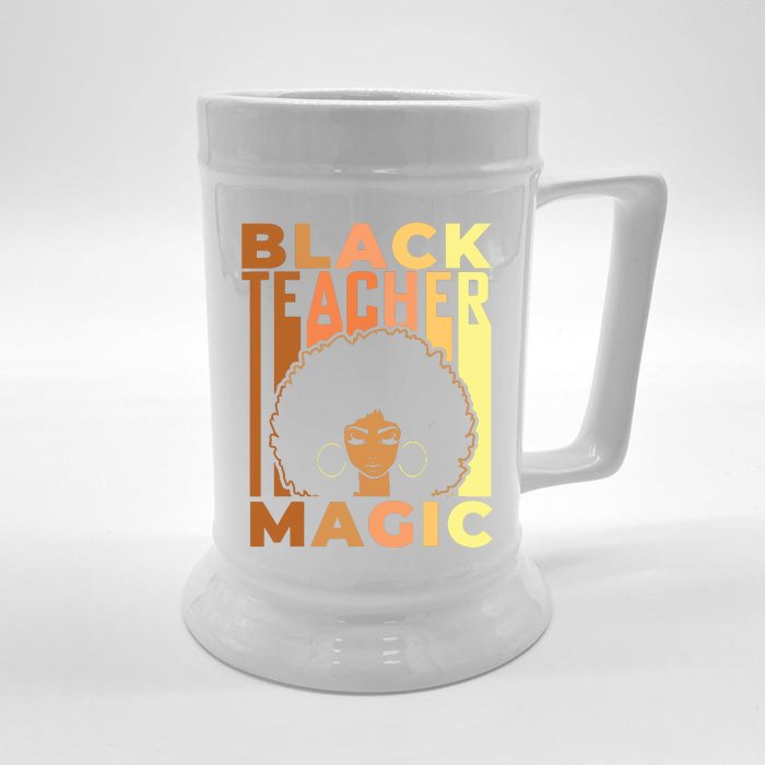 Black Teacher Magic Black History Month Melanin Front & Back Beer Stein