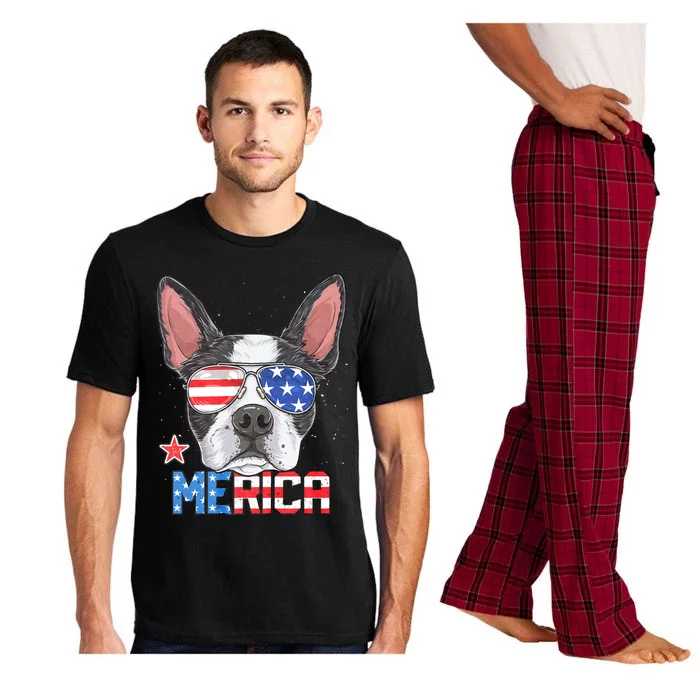 Boston Terrier Merica 4th Of July Dog Puppy Pajama Set