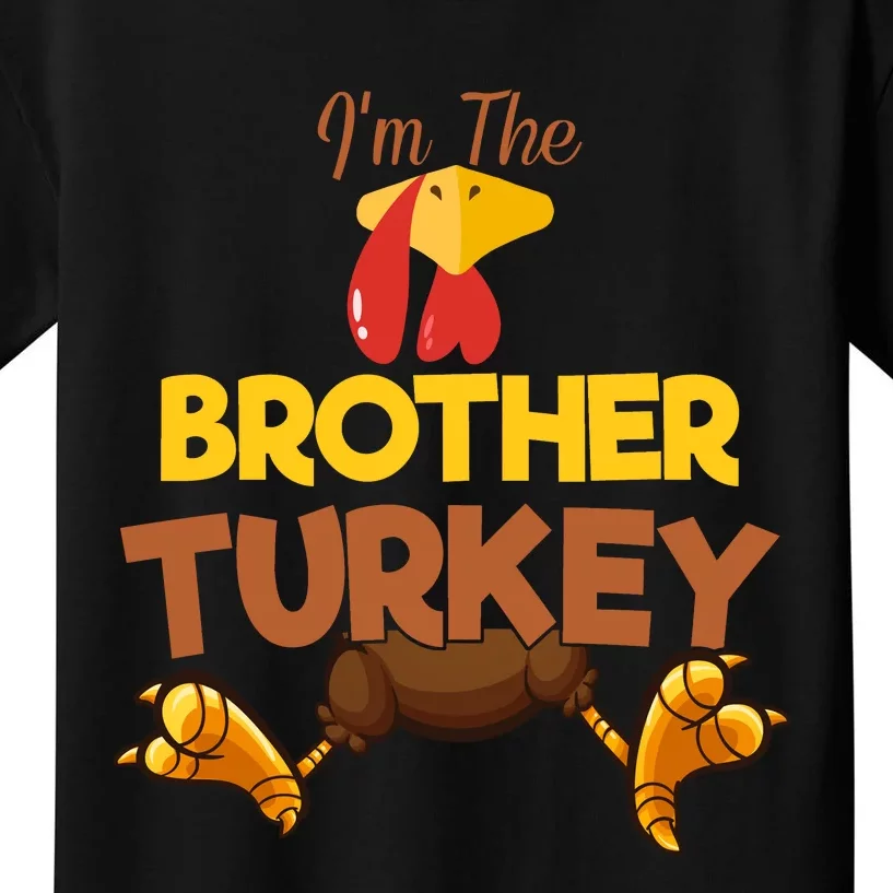 Brother Turkey Matching Family Group Thanksgiving Gifts Kids T-Shirt