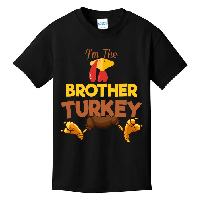 Brother Turkey Matching Family Group Thanksgiving Gifts Kids T-Shirt