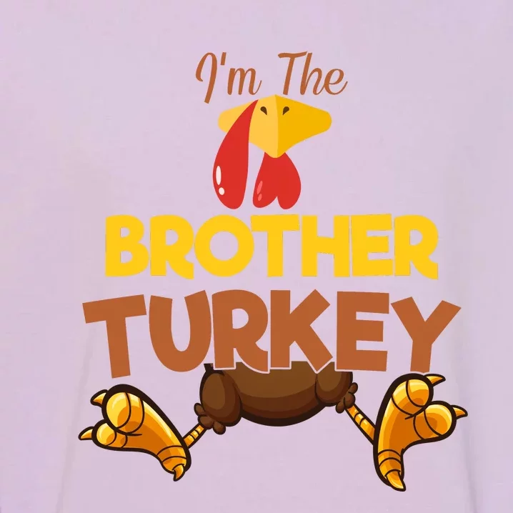 Brother Turkey Matching Family Group Thanksgiving Gifts Garment-Dyed Sweatshirt