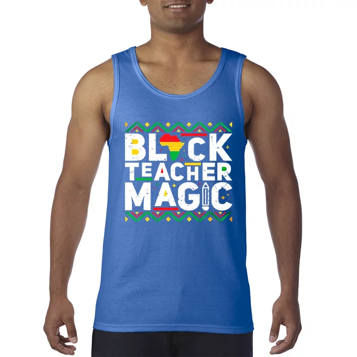 Black Teacher Magic Tee Teacher Black History Month Cute Gift Tank Top