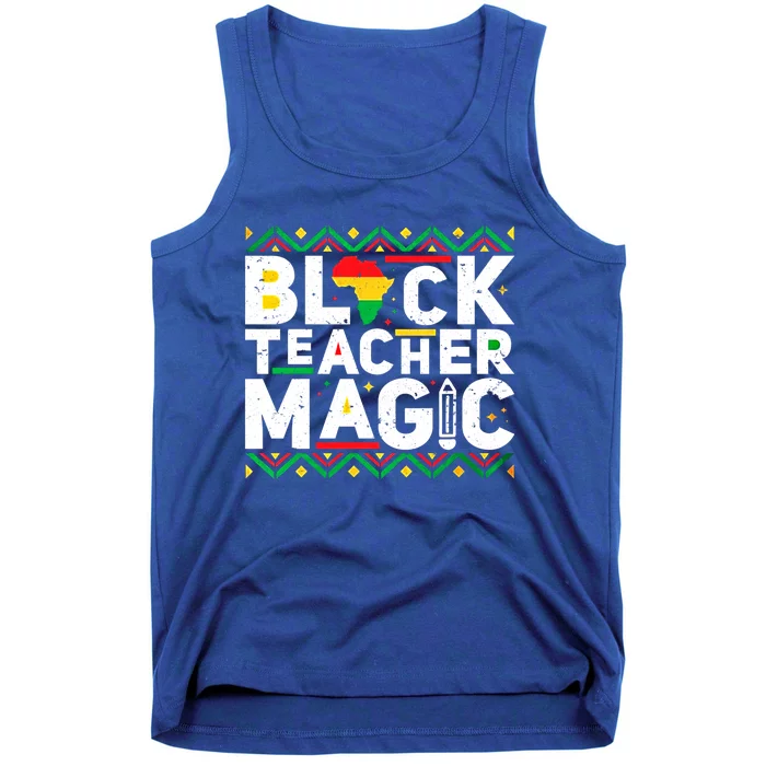 Black Teacher Magic Tee Teacher Black History Month Cute Gift Tank Top