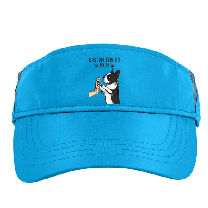 Boston Terrier Mom Cute Bostie Dog Mama Funny Adult Drive Performance Visor