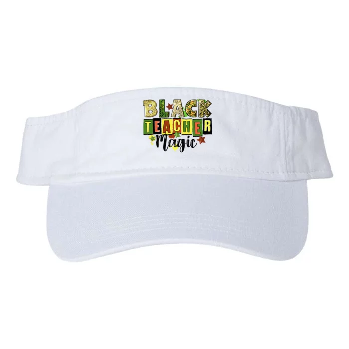 Black Teacher Magic Teacher Black History Melanin Valucap Bio-Washed Visor