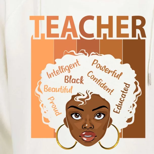 Black Teacher Magic Black History Month Teacher Teaching Funny Gift Womens Funnel Neck Pullover Hood