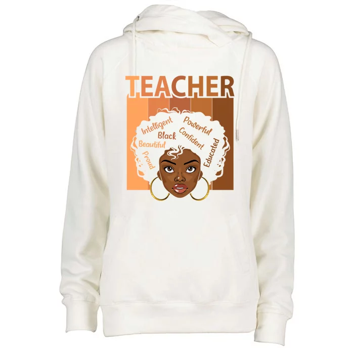 Black Teacher Magic Black History Month Teacher Teaching Funny Gift Womens Funnel Neck Pullover Hood