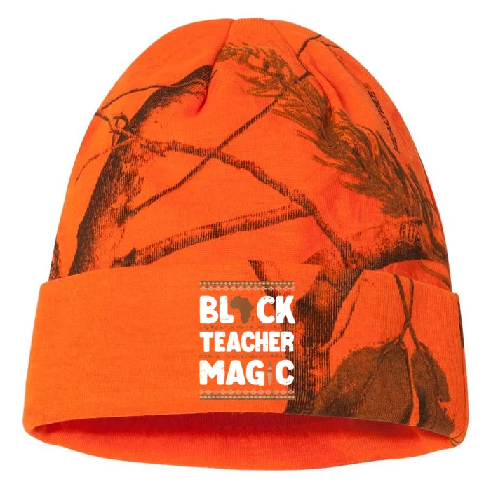 Black Teacher Magic Teacher Black History Month Kati - 12in Camo Beanie