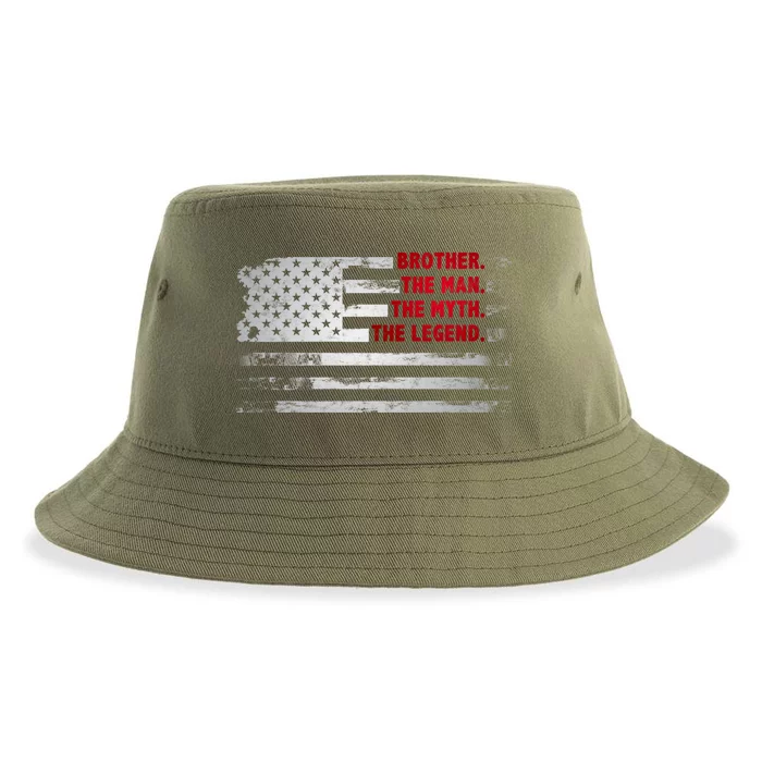 Brother The Myth Legend Usa Flag Father’s Day Gift Dad Gift Sustainable Bucket Hat