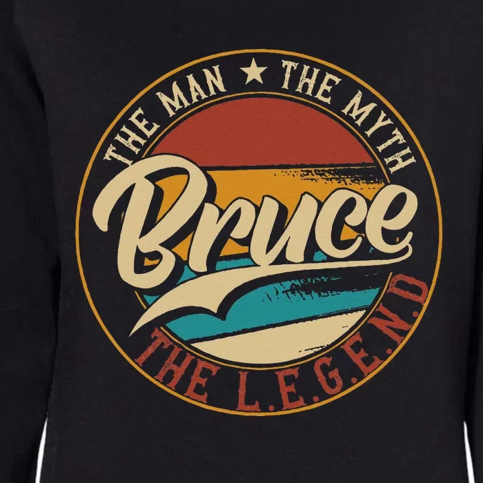 Bruce The Man The Myth The Legend Womens California Wash Sweatshirt