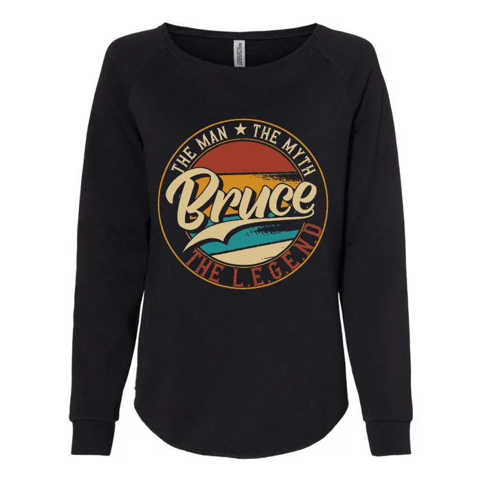 Bruce The Man The Myth The Legend Womens California Wash Sweatshirt