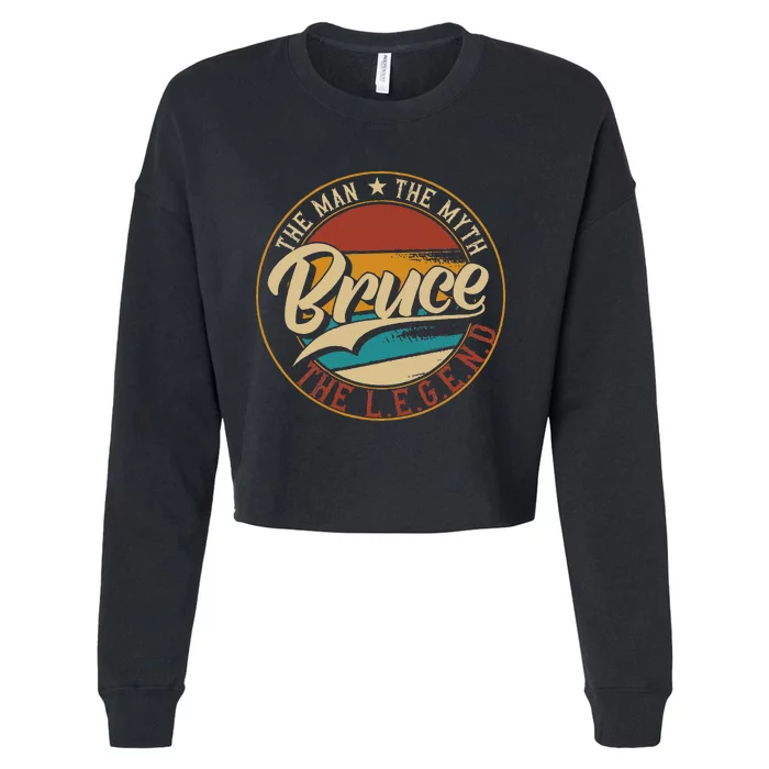 Bruce The Man The Myth The Legend Cropped Pullover Crew