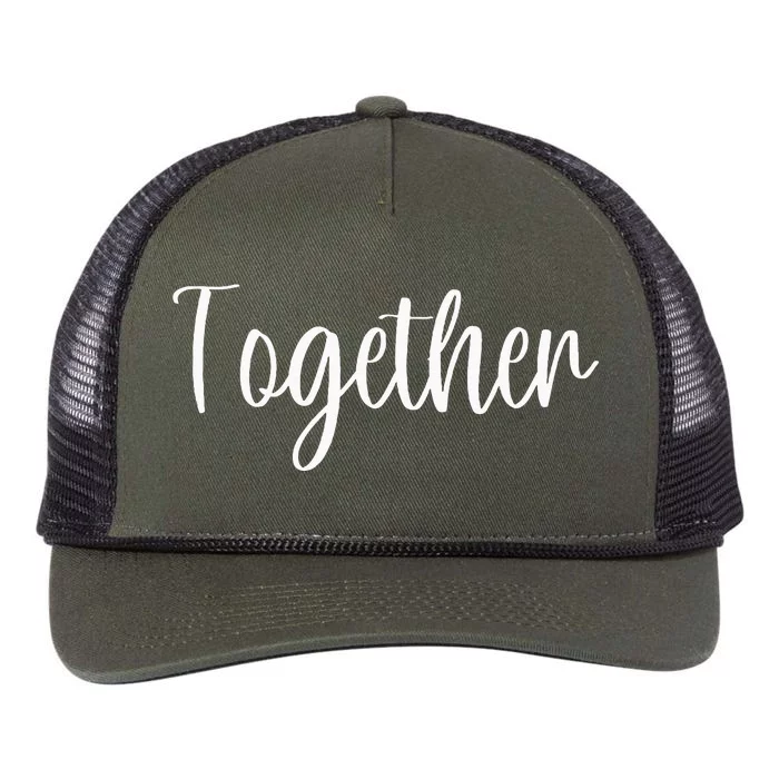 Better Together Matching Family Couples Lovers Retro Rope Trucker Hat Cap