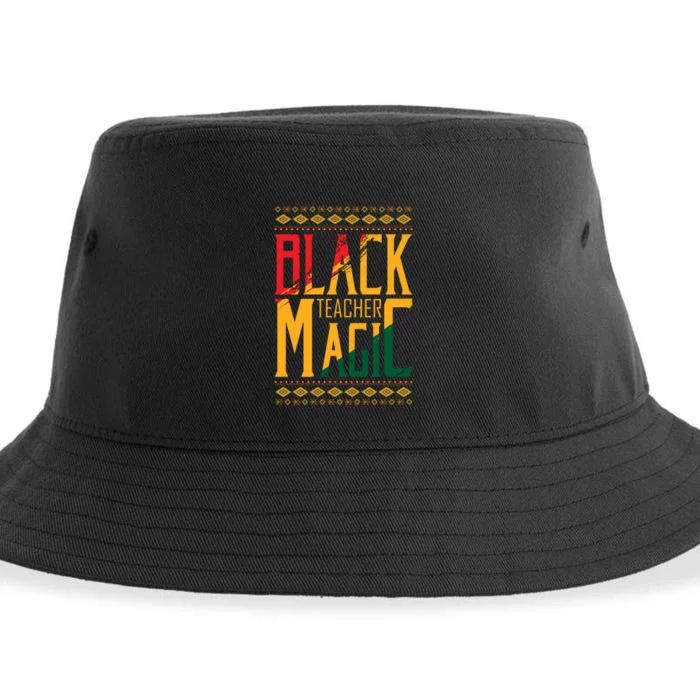 Black Teacher Magic Black History Month Gift Sustainable Bucket Hat