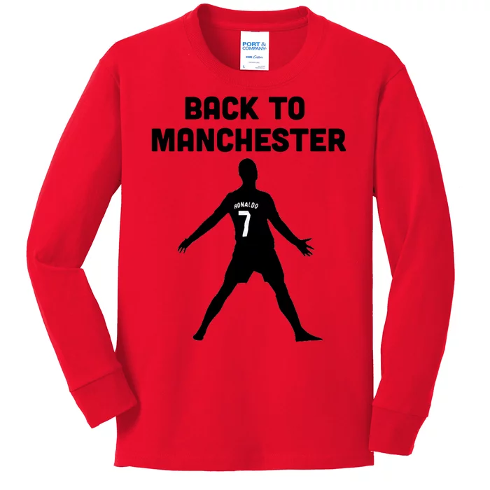 Back To Manchester Ronaldo 7 Kids Long Sleeve Shirt