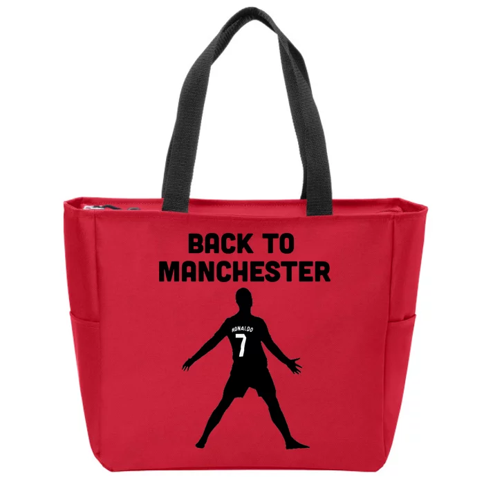 Back To Manchester Ronaldo 7 Zip Tote Bag