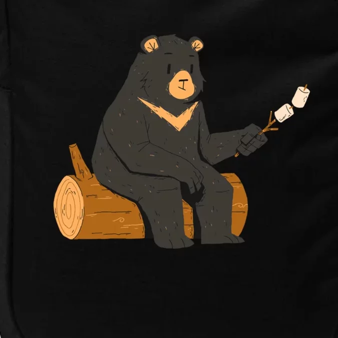 Bear Toasting Marshmallows Camping Crew Road Trip Funny Gift Impact Tech Backpack