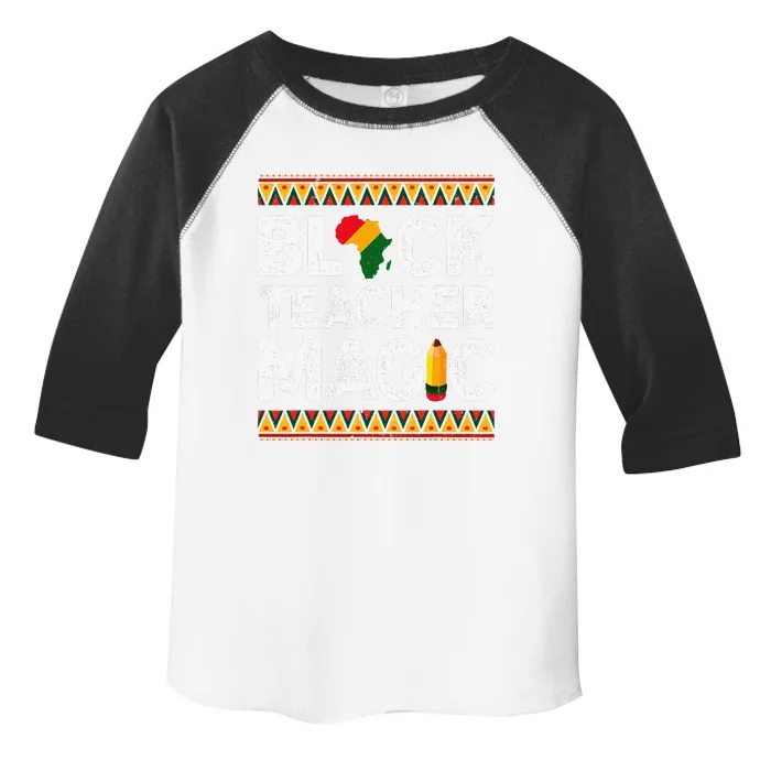 Black Teacher MagicMelanin Pride Black History Month Toddler Fine Jersey T-Shirt