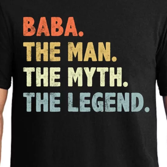 Baba The Myth Legend Father’s Day Gift For Papa Grandpa Gift Pajama Set