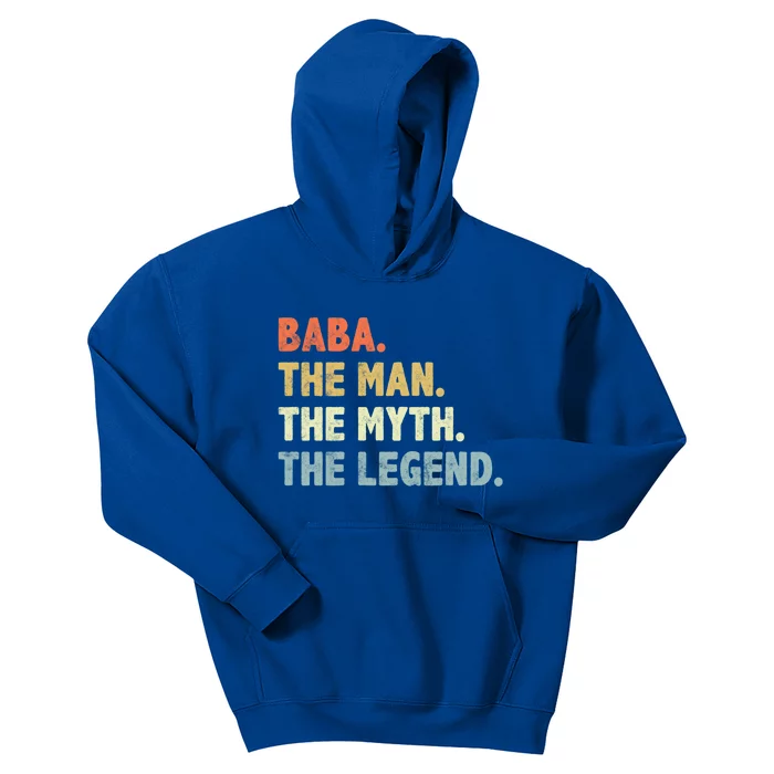 Baba The Myth Legend Father’s Day Gift For Papa Grandpa Gift Kids Hoodie