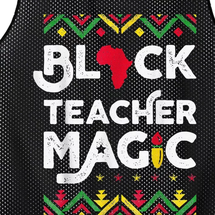 Black Teacher Magic Teacher Black History Month Mesh Reversible Basketball Jersey Tank