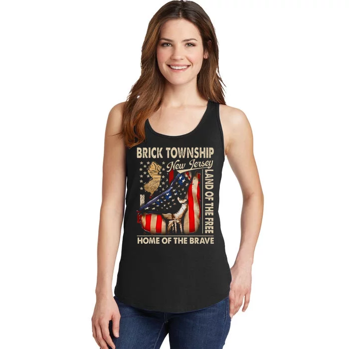 Brick Township New Jersey Usa Flag 4th Of July Ladies Essential Tank