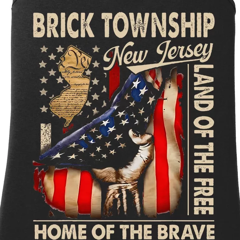 Brick Township New Jersey Usa Flag 4th Of July Ladies Essential Tank