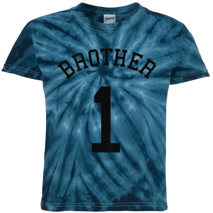 Brother Team No.1 Soccer Handball Basketball Cricket Kids Tie-Dye T-Shirt