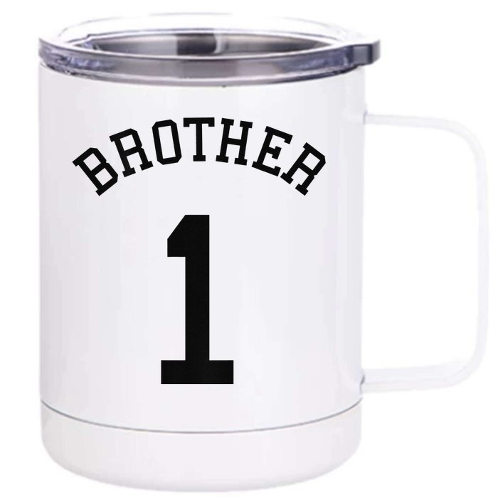 Brother Team No.1 Soccer Handball Basketball Cricket Front & Back 12oz Stainless Steel Tumbler Cup