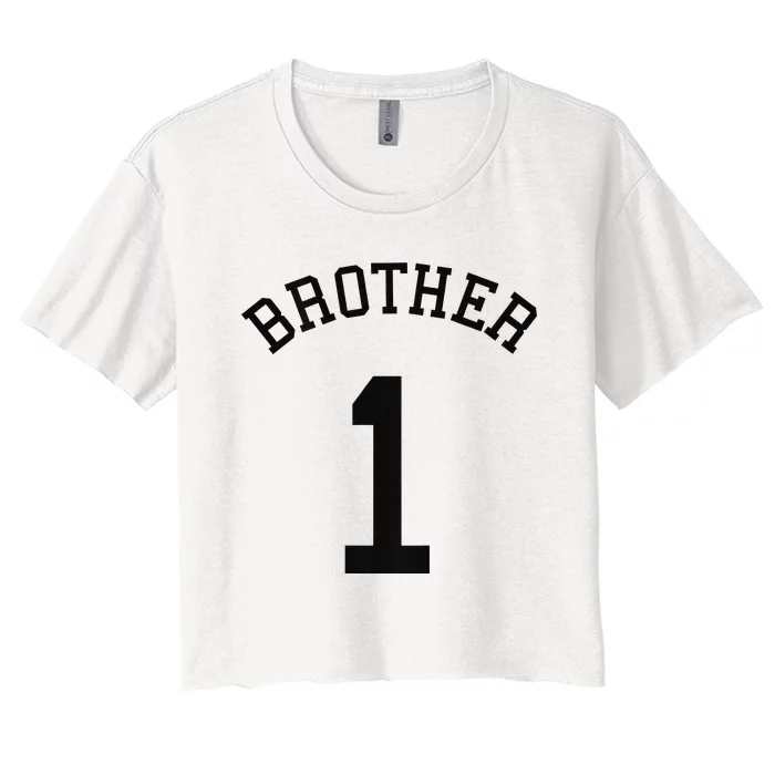 Brother Team No.1 Soccer Handball Basketball Cricket Women's Crop Top Tee