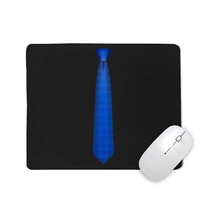 Blue Tie Necktie Funny Dress Graphic Mousepad