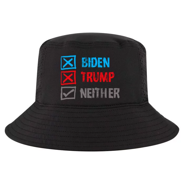 Biden Trump Neither Vote None Of The Above Cool Comfort Performance Bucket Hat