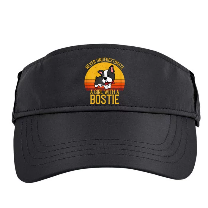 Boston Terrier Never Underestimate A Girl With A Bostie Adult Drive Performance Visor