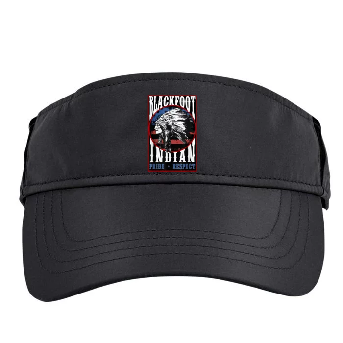 Blackfoot Tribe Native Pride Respect American Indian Us Flag Meaningful Gift Adult Drive Performance Visor