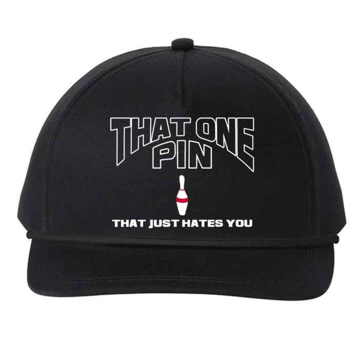 Bowling That One Pin That Just Hates You Funny Bowler Snapback Five-Panel Rope Hat