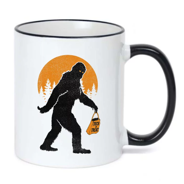 Bigfoot Trick Or Treat Bag Halloween Graphic Black Color Changing Mug