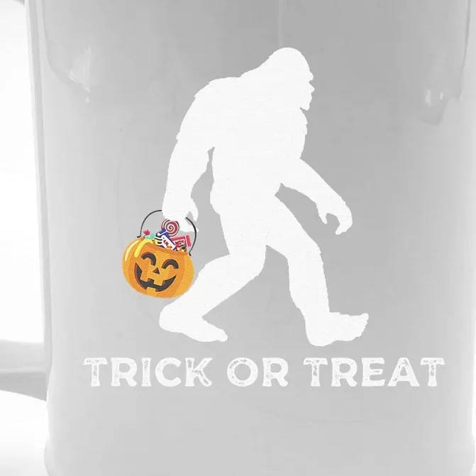 Bigfoot Trick Or Treating Happy Halloween Graphic Front & Back Beer Stein