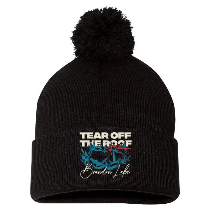 Brandon Tear Off The Roof Merch Lake Totf Pom Pom 12in Knit Beanie