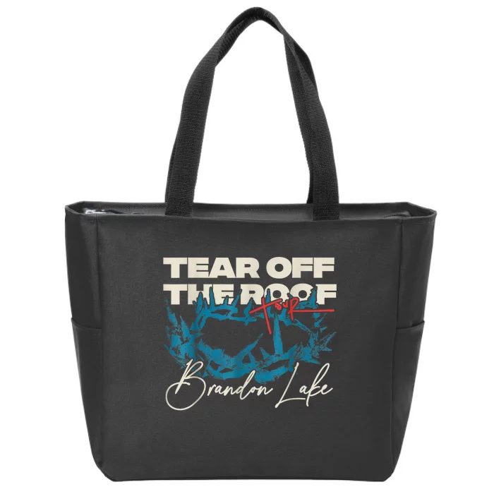 Brandon Tear Off The Roof Merch Lake Totf Zip Tote Bag