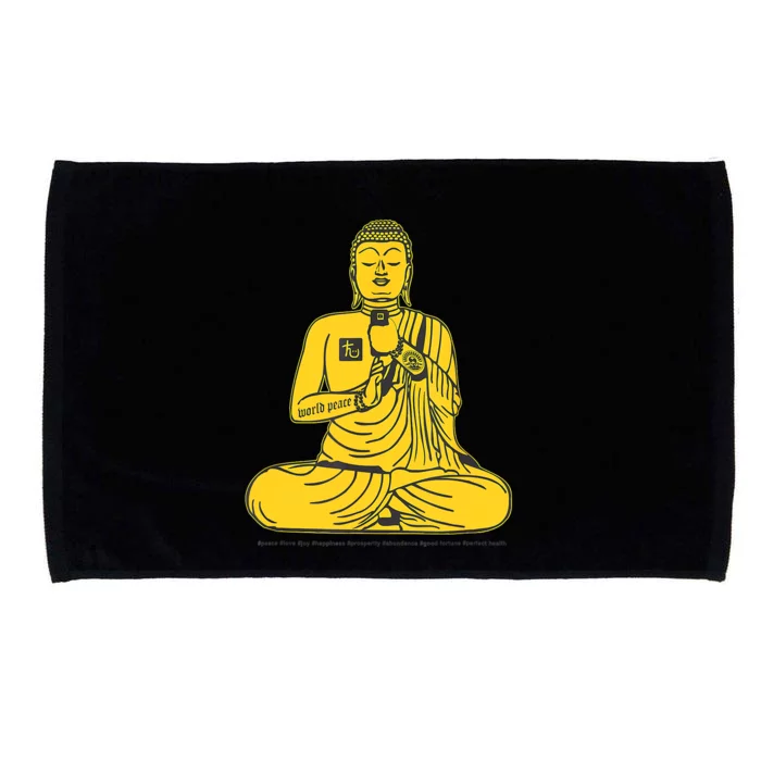 Buddha Texting On Cell Phone Microfiber Hand Towel