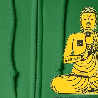 Buddha Texting On Cell Phone Full Zip Hoodie