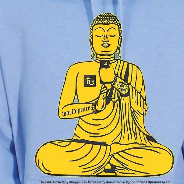 Buddha Texting On Cell Phone Unisex Surf Hoodie