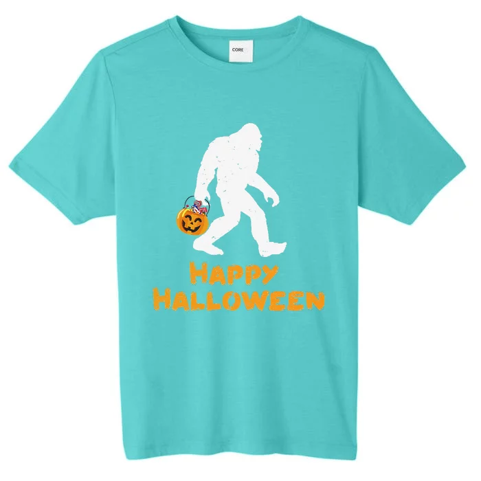 Bigfoot Trick Or Treating Happy Halloween ChromaSoft Performance T-Shirt