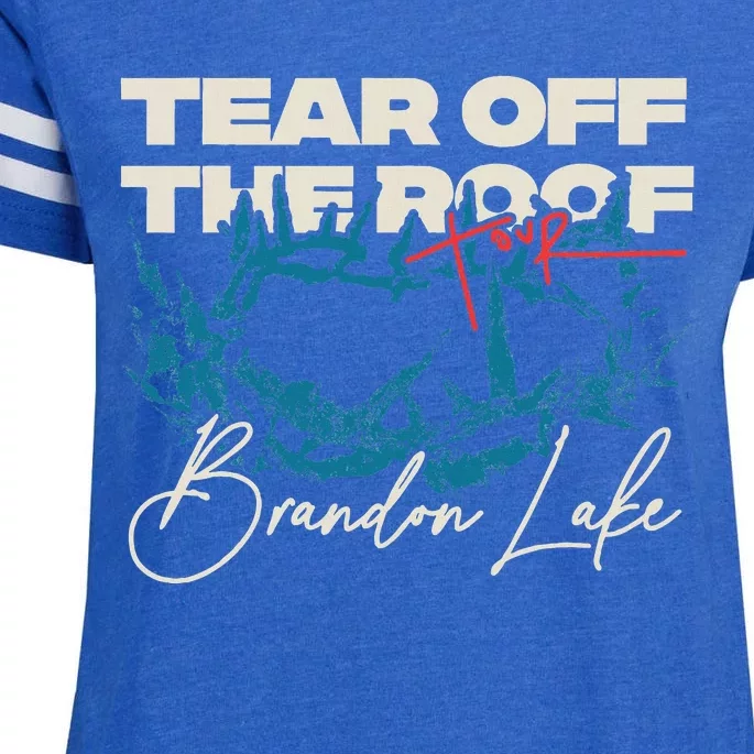 Brandon Tear Off The Roof Merch Lake Totr Enza Ladies Jersey Football T-Shirt