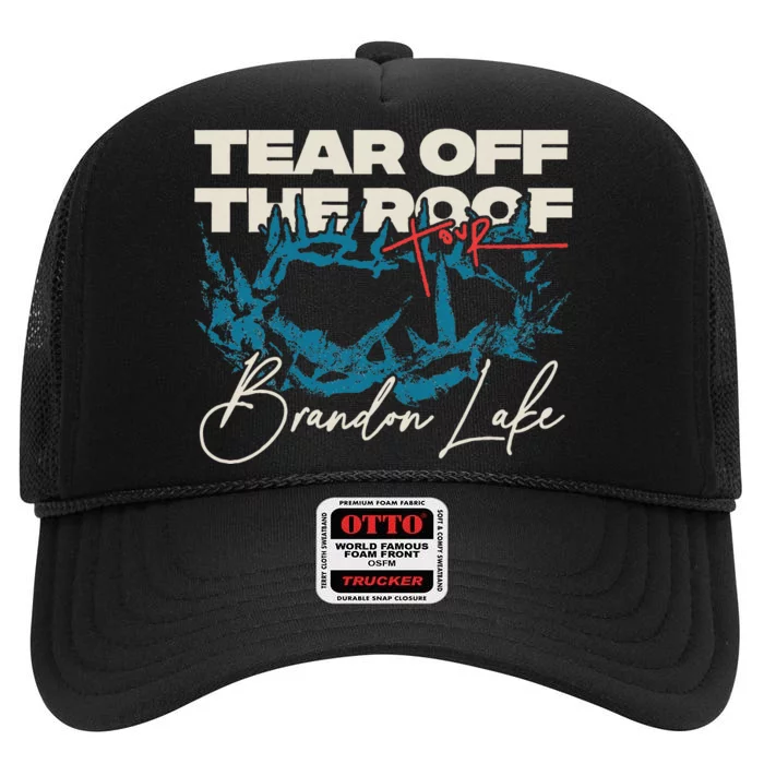 Brandon Tear Off The Roof Merch Lake Totr High Crown Mesh Trucker Hat