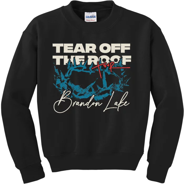 Brandon Tear Off The Roof Merch Lake Totr Kids Sweatshirt