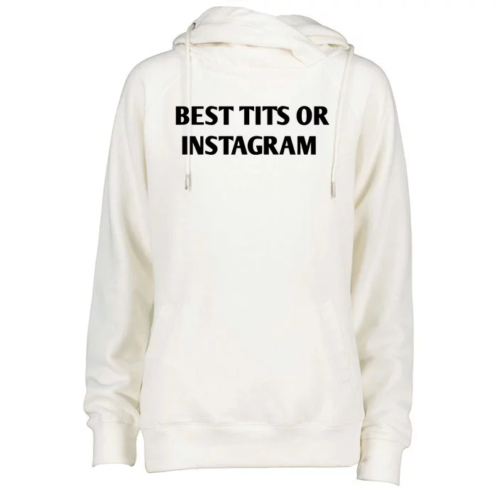 Best Tits On Instagram Womens Funnel Neck Pullover Hood