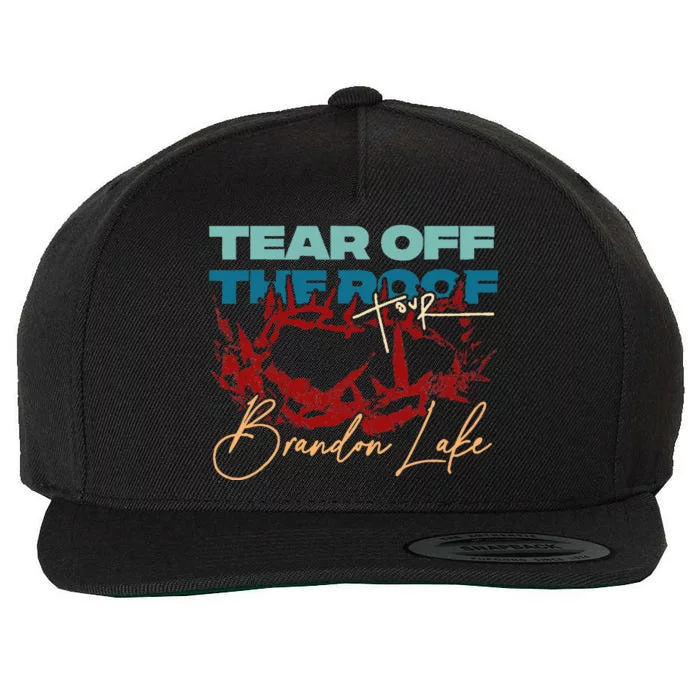 Brandon Tear Off The Roof Merch Lake Wool Snapback Cap