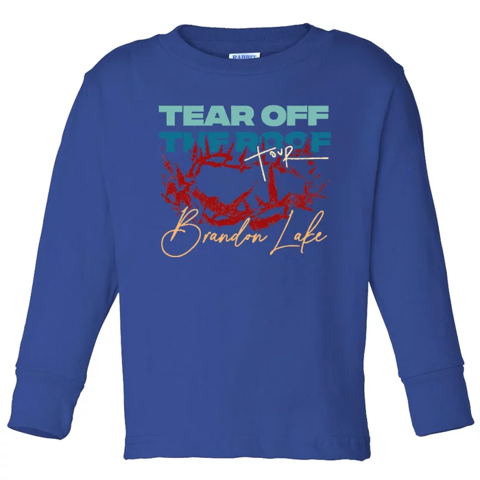 Brandon Tear Off The Roof Merch Lake Toddler Long Sleeve Shirt